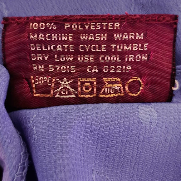 Vintage 80's Raoul Blue Drape Front Puffed Short Sleeve Mid-length Dress ♥️ - Picture 11 of 14